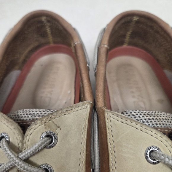 Sperry Top-sider "Billfish" Tan 3 Eye Boat Shoe Men's Size 10 1/2 - Picture 6 of 8
